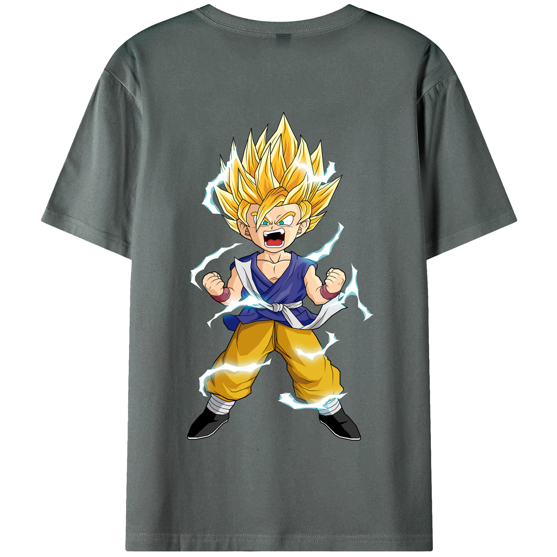 （画像用） ドラゴンボール 孫 悟飯（そんごはん）DRAGON BALL Son Gohan 綿100％半袖Tシャツ（背面プリント）